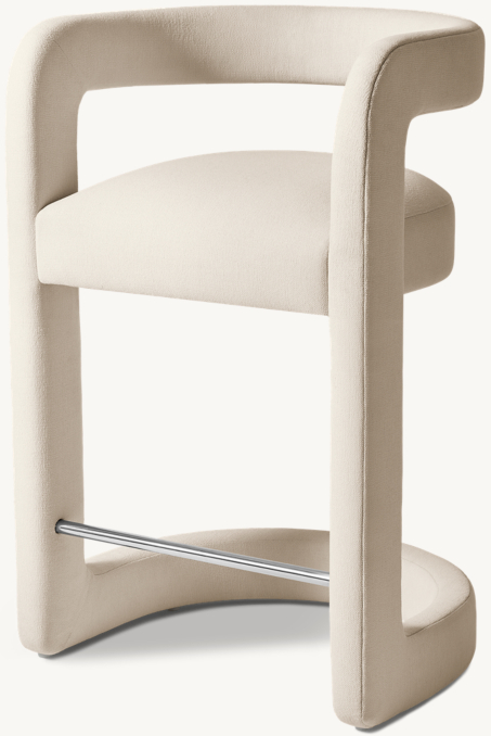 Three Quarter view of Alton Fabric Bar & Counter Stool 