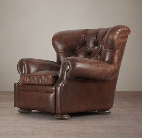 Recliners Rh, Leather Recliner Club Chair