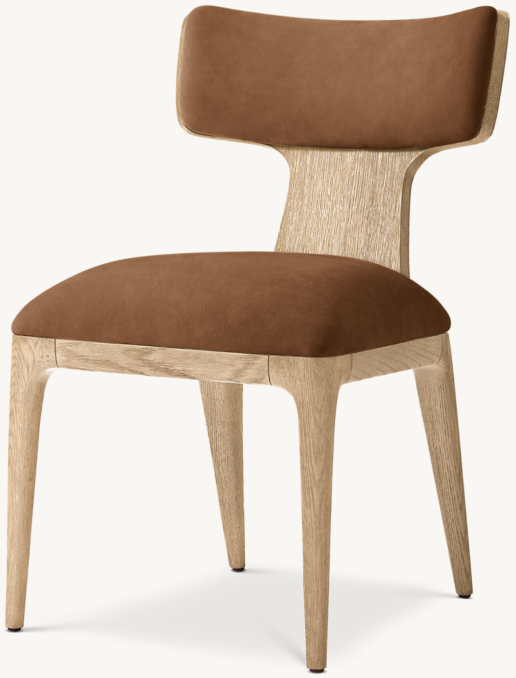 Ligné Leather Inset Dining Side Chair