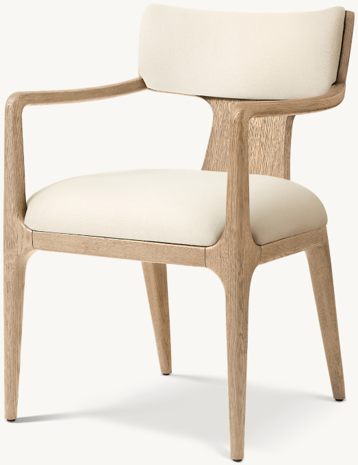 Ligné Fabric Inset Dining Armchair