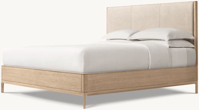 Padua Leather Panel Bed