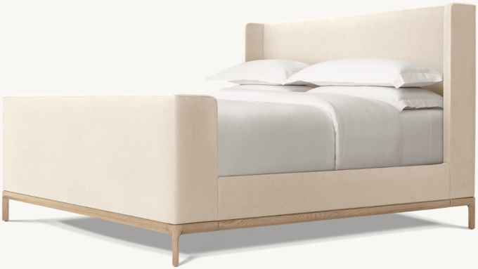 Padua Fully Upholstered Fabric Shelter Bed with Footboard