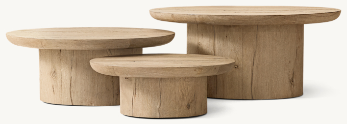 Oslo Pedestal Nesting Coffee Table 