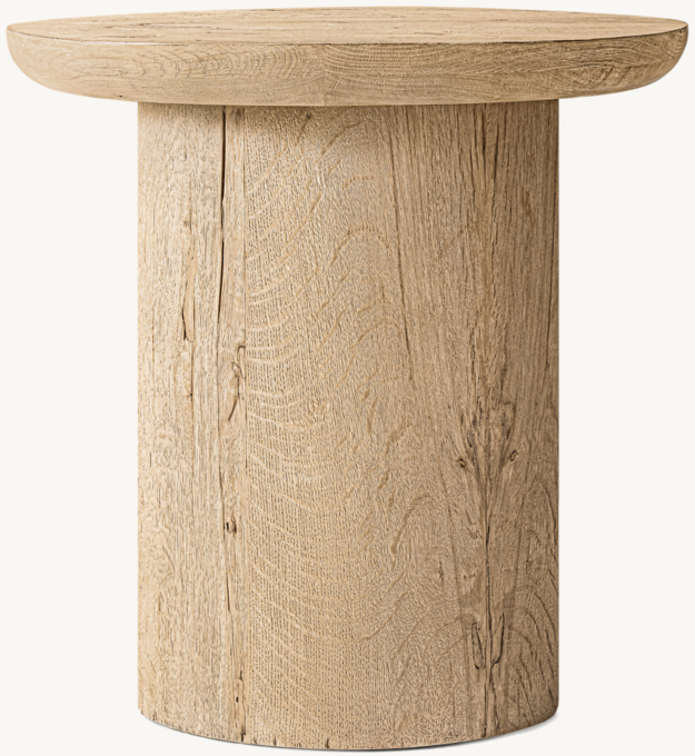 Oslo Pedestal Round Side Table 