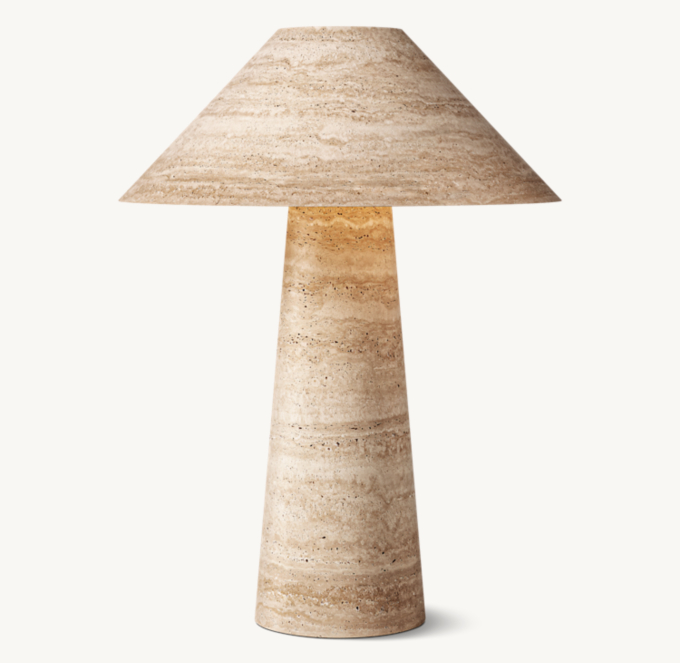 Mycena Round Stone Table Lamp
