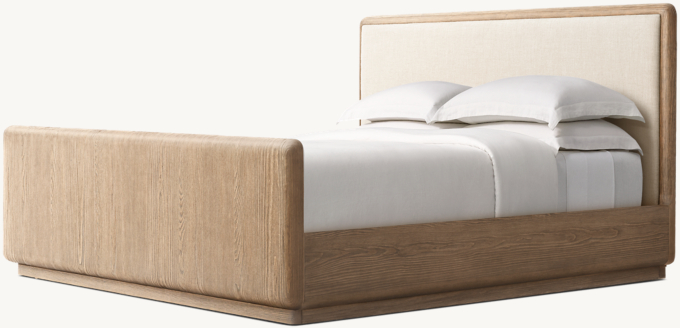 Ciro Fabric Panel Bed with Footboard