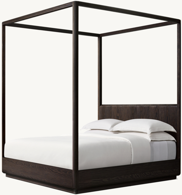 102"H bed shown in Black European Fir.