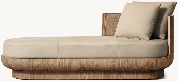 Ciro Leather Right-Arm Daybed