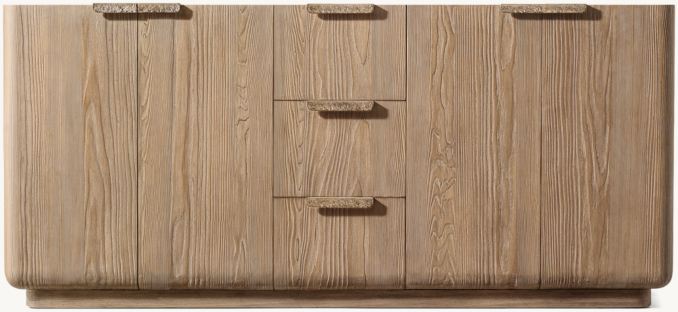 Front view of Ciro Double Vanity Base 