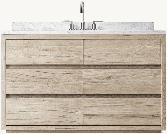 Reclaimed Oak Thin Frame Single Extra-Wide Vanity