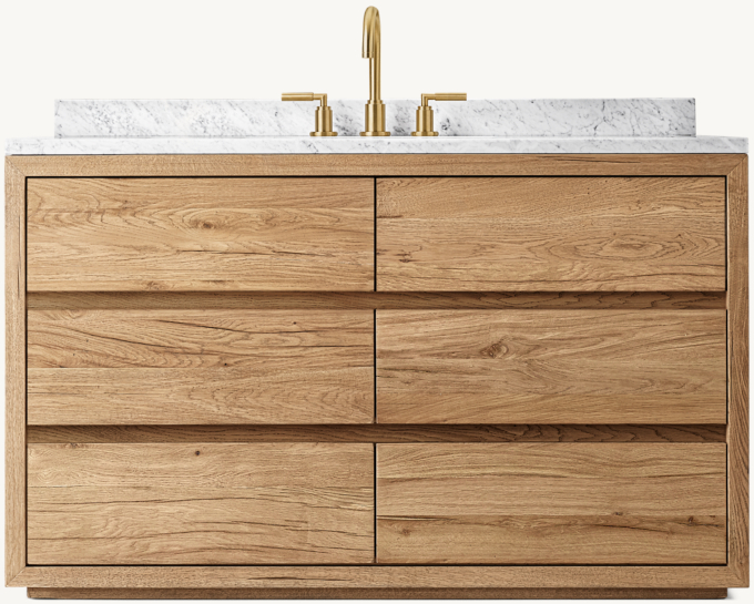 Reclaimed Oak Thin Frame Single Extra-Wide Vanity