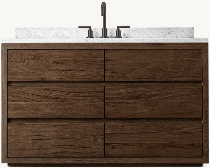 Reclaimed Oak Thin Frame Single Extra-Wide Vanity
