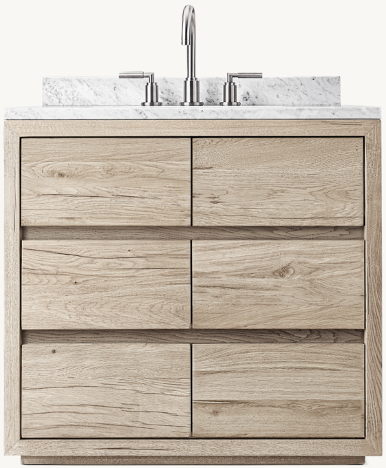 Reclaimed Oak Thin Frame Single Vanity