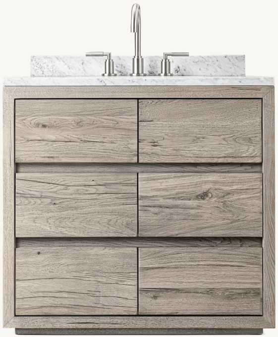 Reclaimed Oak Thin Frame Single Vanity