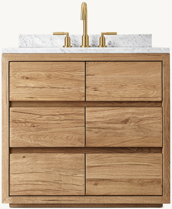 Reclaimed Oak Thin Frame Single Vanity