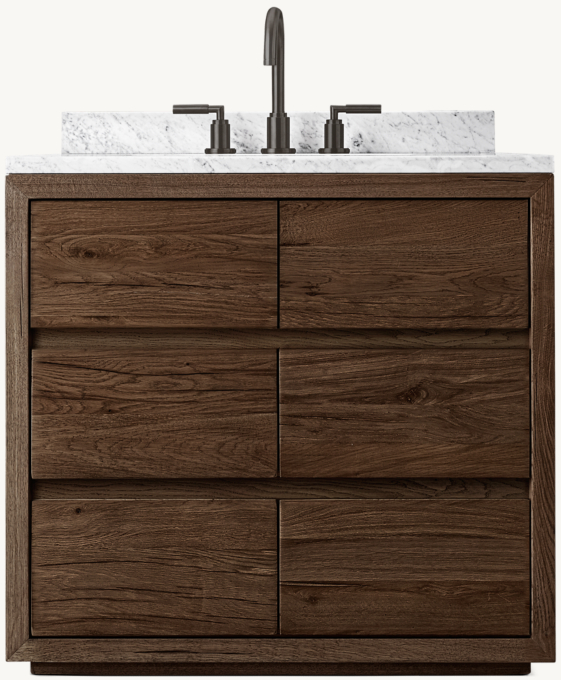 Reclaimed Oak Thin Frame Single Vanity