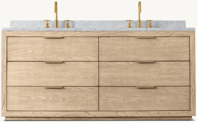 Front view of Machinto Double Vanity 