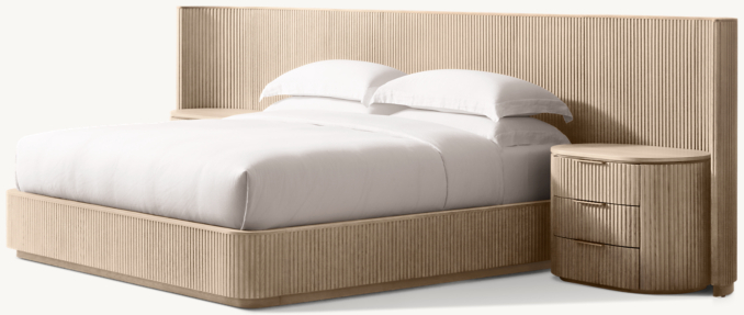 Byron Extended Shelter Bed with Closed Nightstands