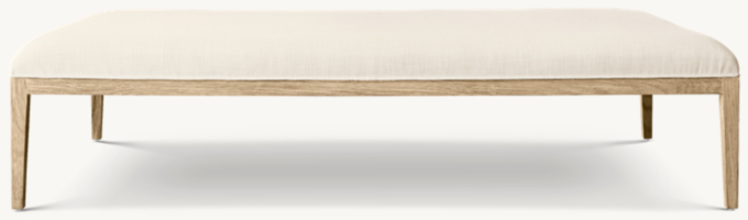 French Contemporary Fabric Coffee Ottoman 