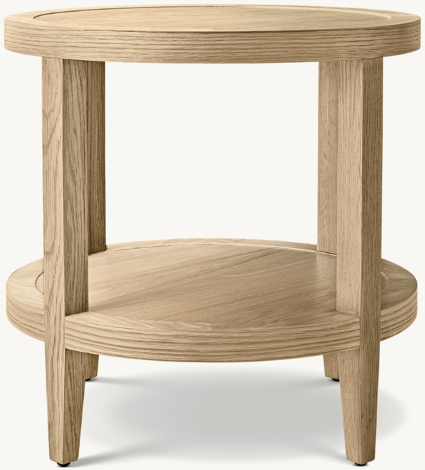 French Contemporary Round Side Table 