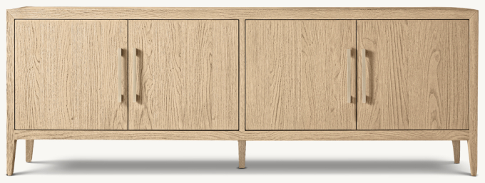 French Contemporary 4-door Media Console
