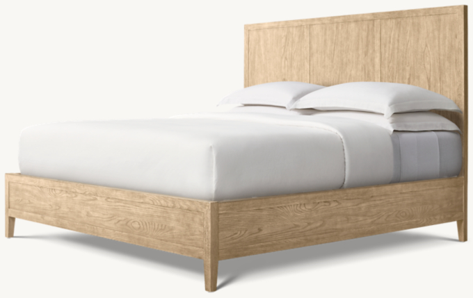 French Contemporary Panel Bed