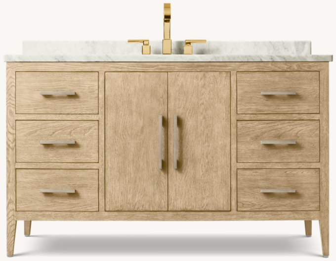 French Contemporary - Meuble-vasque simple extra large 
