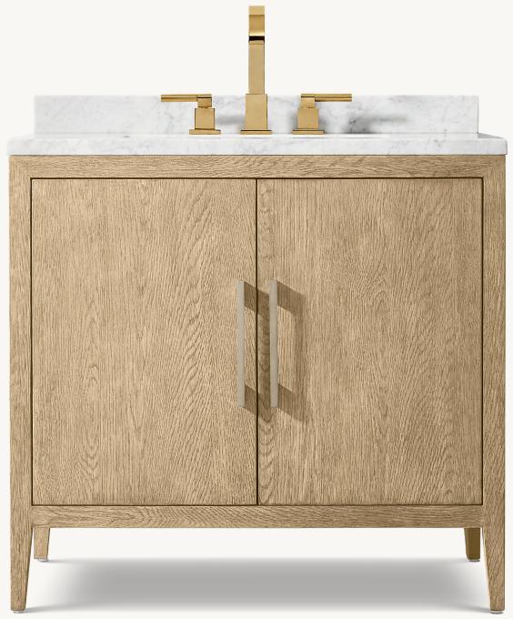 French Contemporary - Meuble-vasque simple 