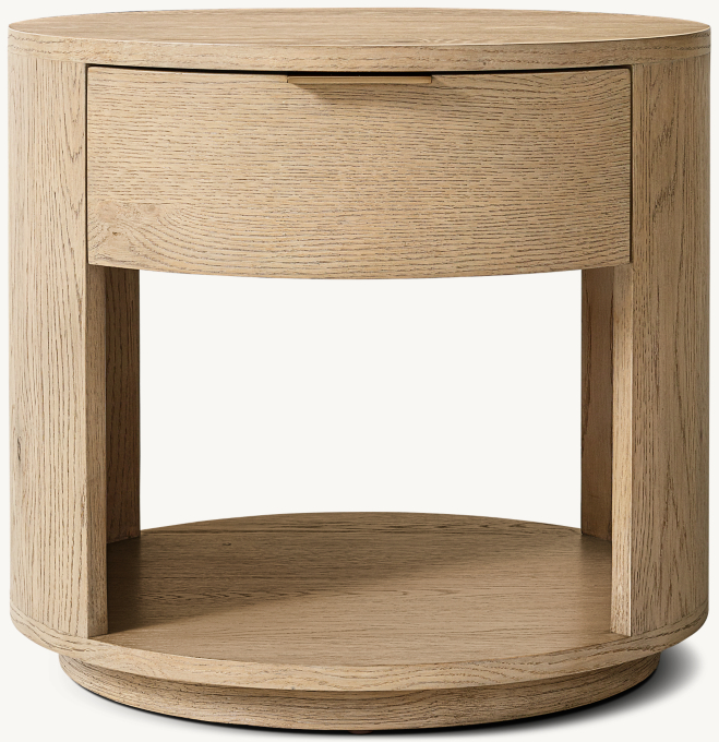 Montecito Round Side Table with Drawer