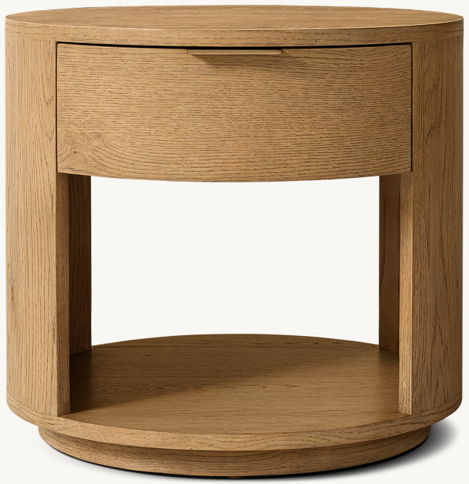 Montecito Round Side Table with Drawer