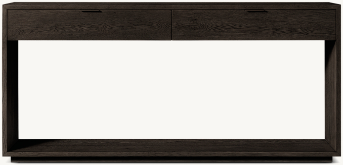 Front view of Montecito Console Table With Drawers 