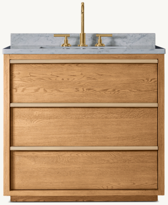 Front view of Bezier Single Vanity 
