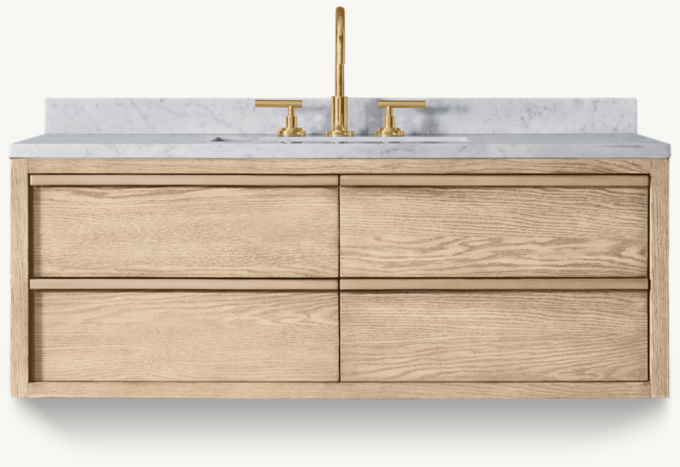 Bezier Single Extra-Wide Floating Vanity