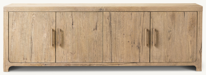 Davos Oak 4-Door Media Console