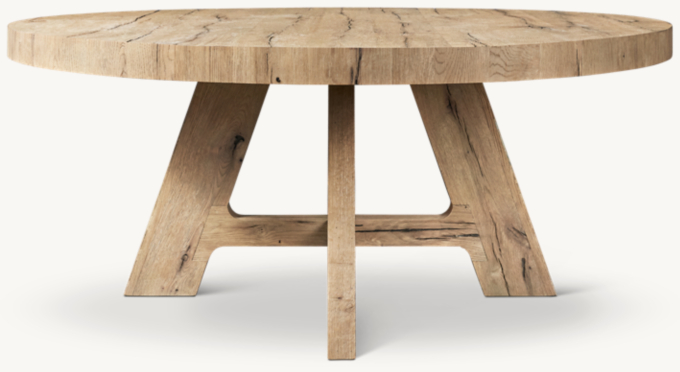 Davos Oak Round Dining Table