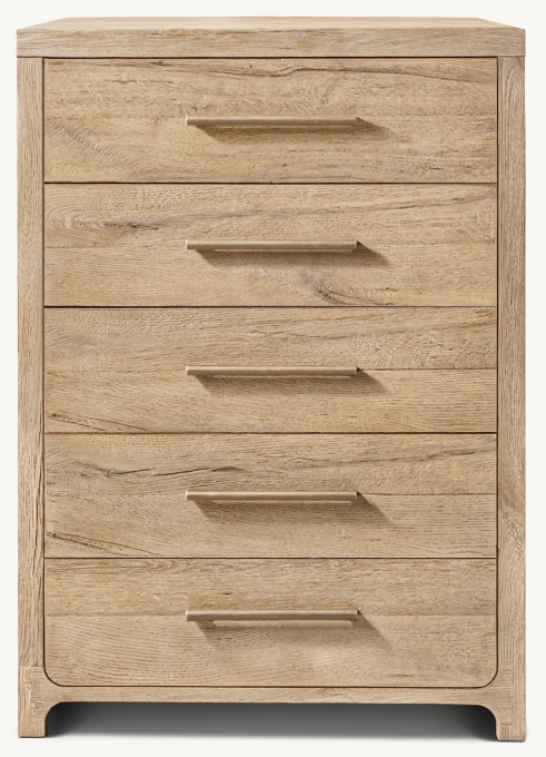 Davos Oak 5-Drawer Narrow Dresser