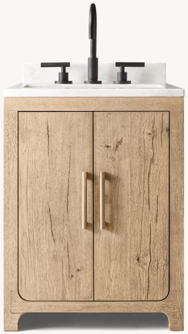 Davos Oak Powder Vanity