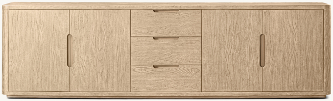 Breton 4-Door Media Console with Drawers