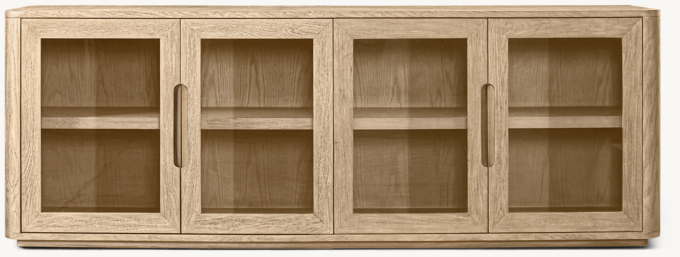 Breton Glass 4-Door Media Console