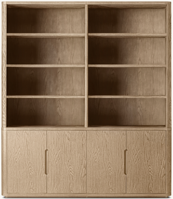 Breton 4-Door Open Sideboard & Hutch