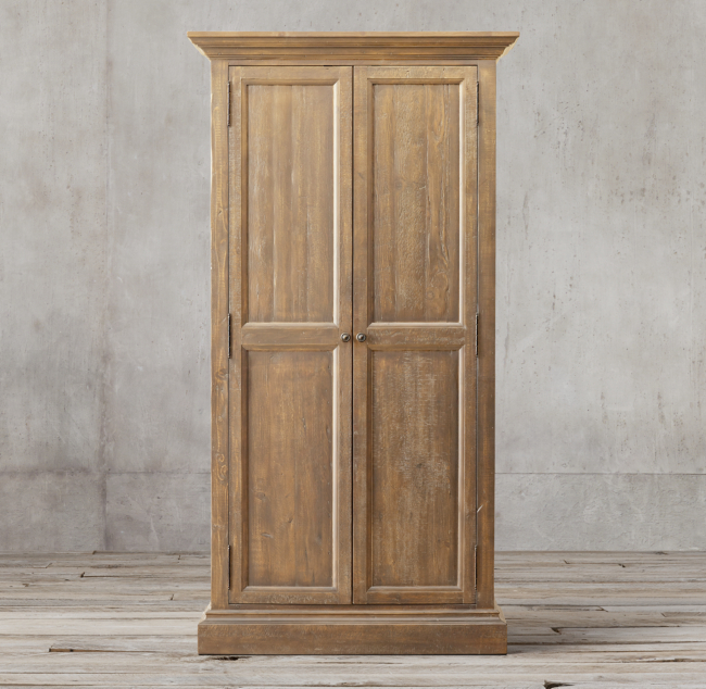 Salvaged Wood Panel Double Door Cabinet