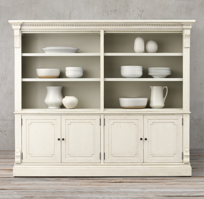 St. James Panel 4Door Sideboard & Open Hutch