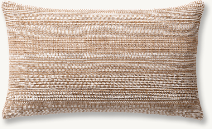 Alina Handwoven Solid Slub Pillow Cover - Lumbar