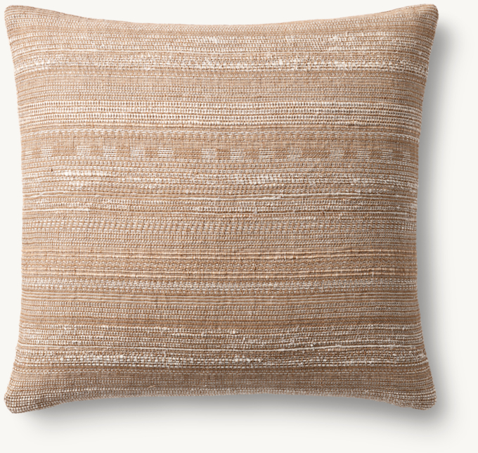 Alina Handwoven Solid Slub Pillow Cover - Square