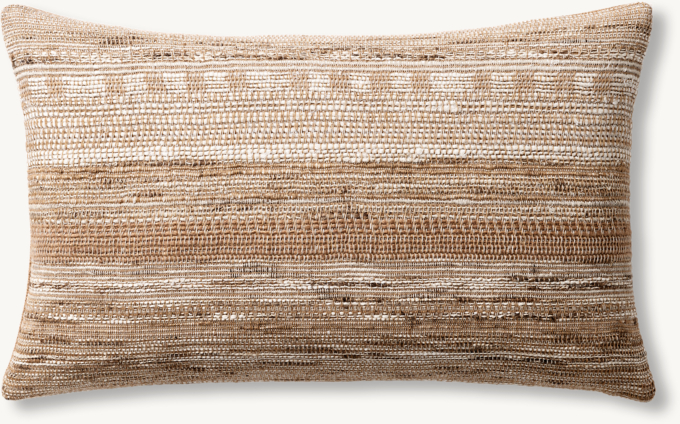 Alina Handwoven Space-Dyed Slub Pillow Cover - Lumbar