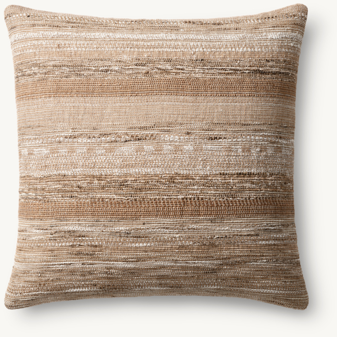 Alina Handwoven Space-Dyed Slub Pillow Cover - Square