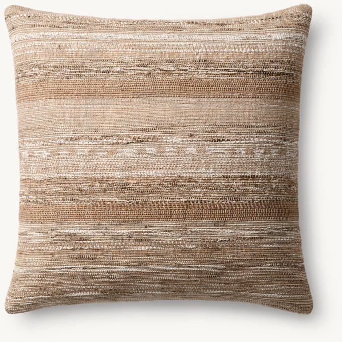 Alina Handwoven Space-Dyed Slub Pillow Cover - Square