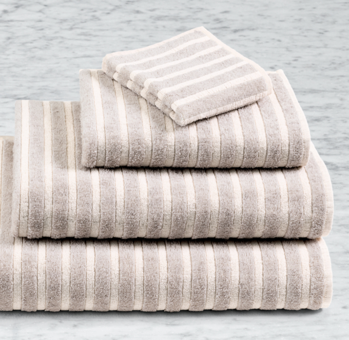 Ribbed Stripe Towel Collection