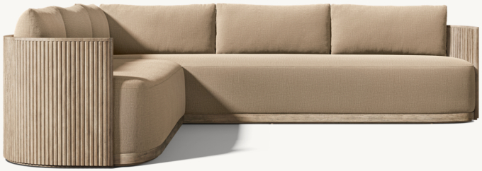 Byron Teak Left-Arm L-Sectional