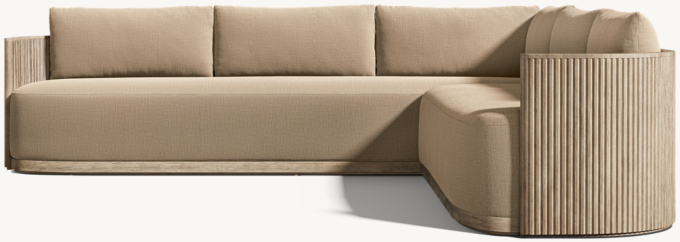 Byron Teak Right-Arm L-Sectional